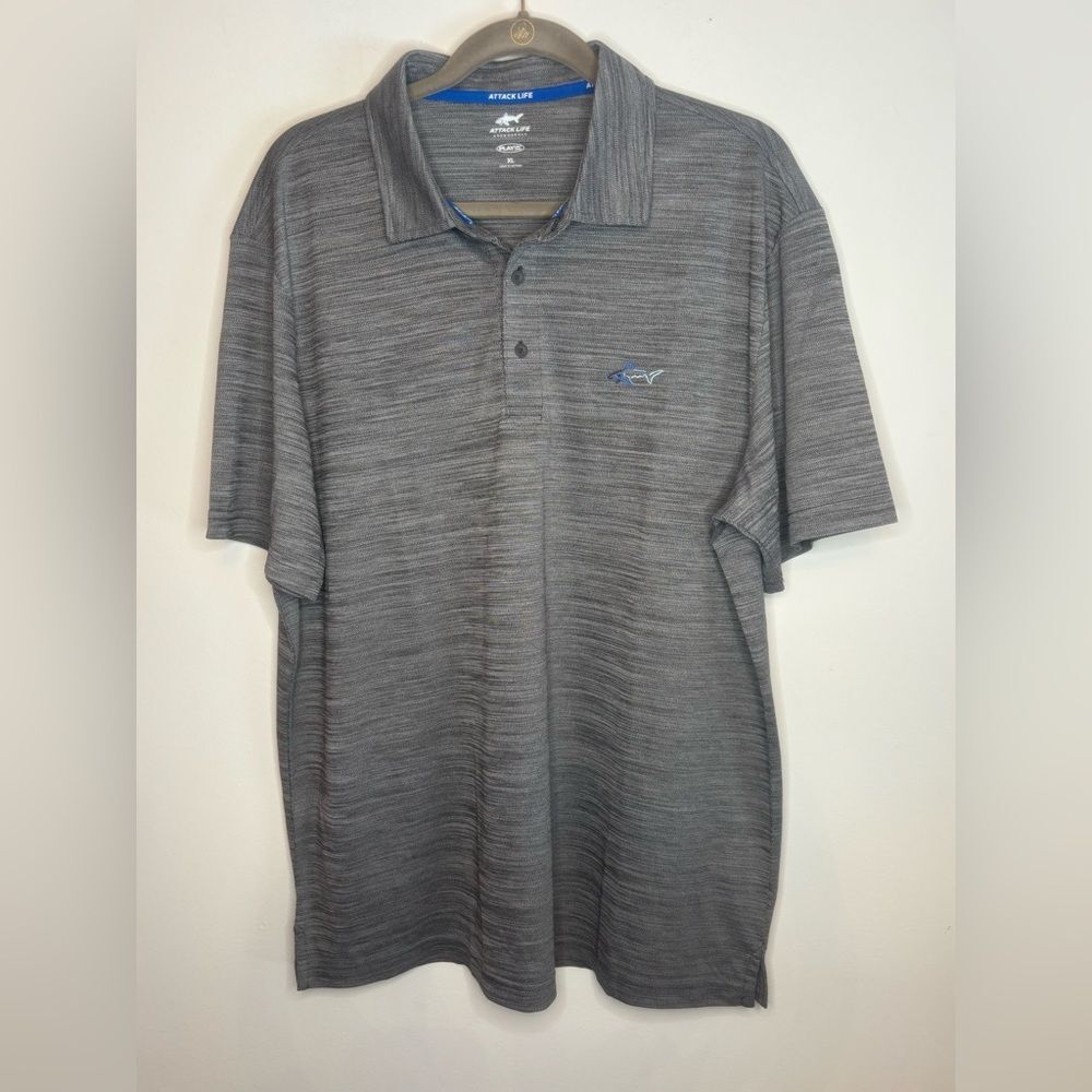 Greg Norman Attack life NWT gray play dry polo/golf shirt Size XL